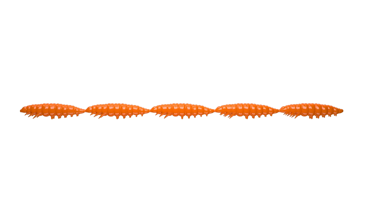 Libra Lures Guma Larva Multi 25 2,5cm 5x5 #011 Hot Orange / Garlic