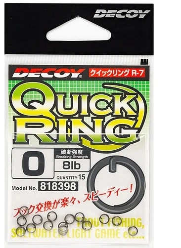 Decoy Kółka Łącznikowe Quick Ring Black R-7 #0 8lb