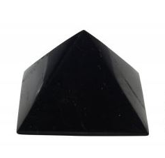 Szungit szlifowany - piramidka, odpromiennik (3 cm)