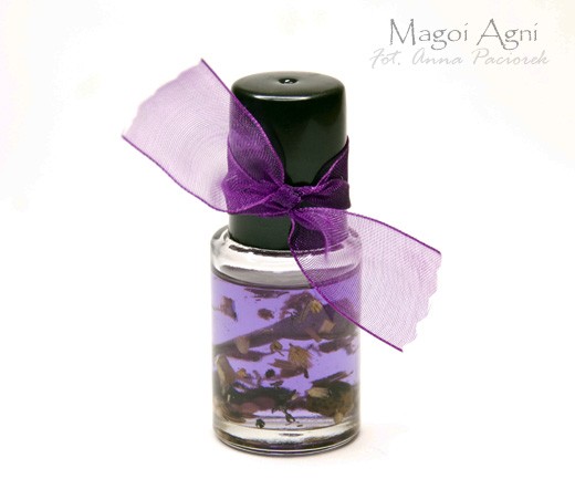 Olejek do namaszczania świec, kamieni, talizmanów FIOLETOWY - ochrona, uroki, przekleństwo