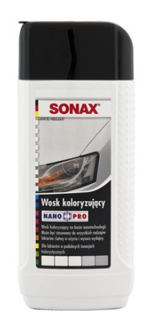 SONAX NANOPRO WOSK KOLORYZUJĄCY BIAŁY 250ML - Petrostar