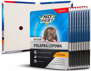 NO PEST SILNY LEP PUŁAPKA KLEJ ŁAPKA NA MYSZY SZCZURY 10X - Petrostar
