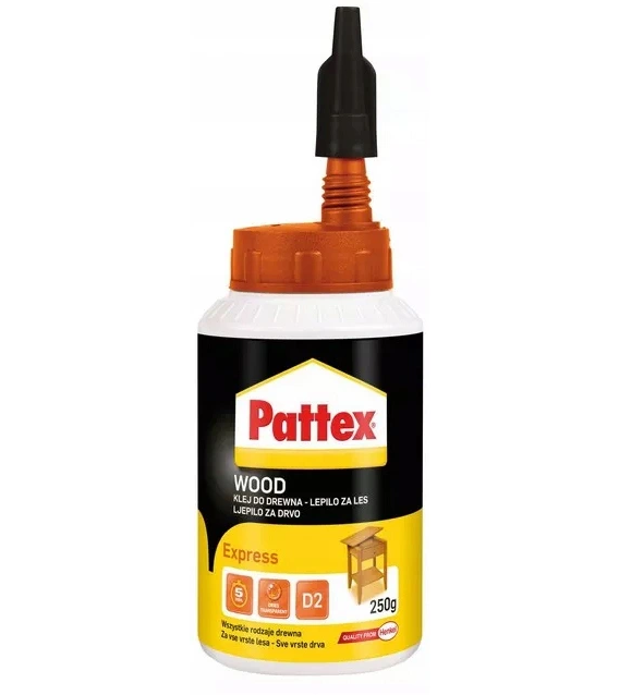 PATTEX KLEJ DO DREWNA EXPRESS SZYBKOWIĄŻĄCY 250G - Petrostar