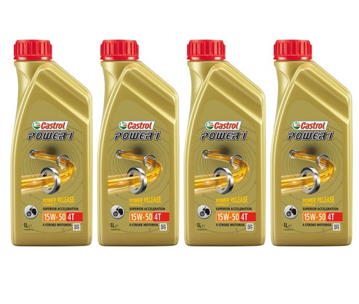 CASTROL POWER1 4T 15W50 4L 4X1L - Petrostar