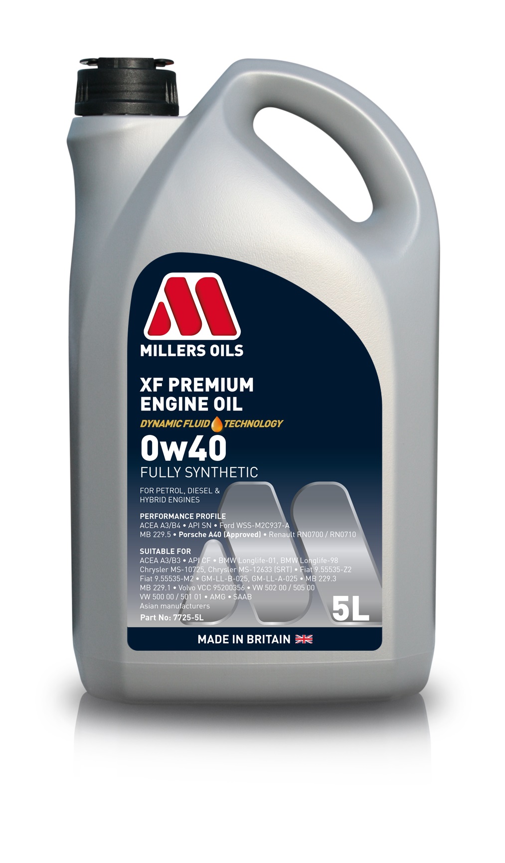 MILLERS OILS XF PREMIUM 0W40 5L - Petrostar
