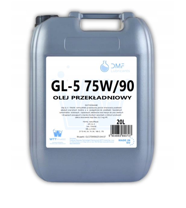 DMF GEAR OIL GL-5 75W90 SEMISYNTHETIC 20L - Petrostar