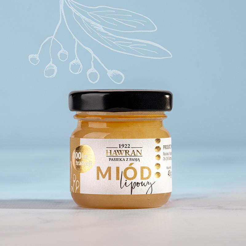 Miód lipowy 45g - Pasieka z Pasją Hawran