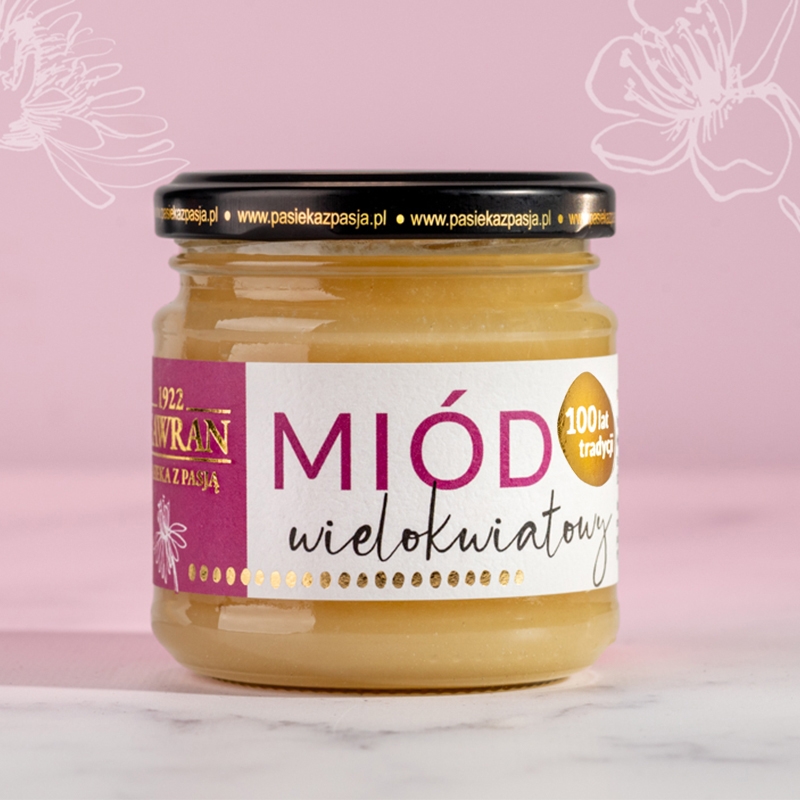 Miód wielokwiatowy 260g - Pasieka z Pasją Hawran