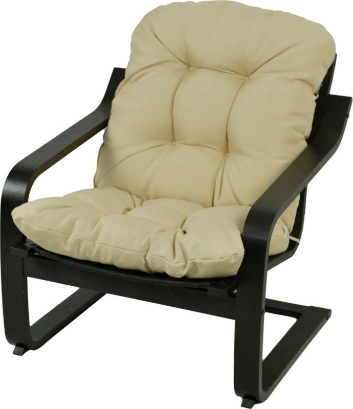 Poduszka na fotel Poang Ikea AMPO niskie oparcie beżowy gładki 1 szt.