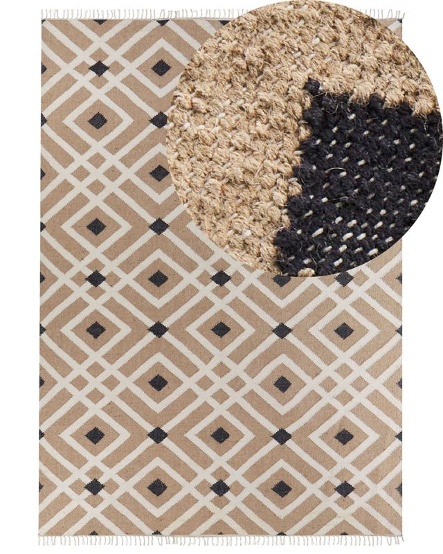 Dywan z juty 200 x 300 cm beżowy Esencik 1 szt.