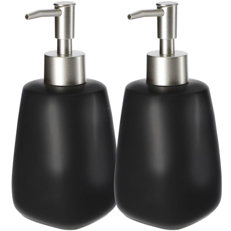 Dozownik Do mydła KADAX W Płynie Żelu Czarny 2 x 400ml 2 szt.