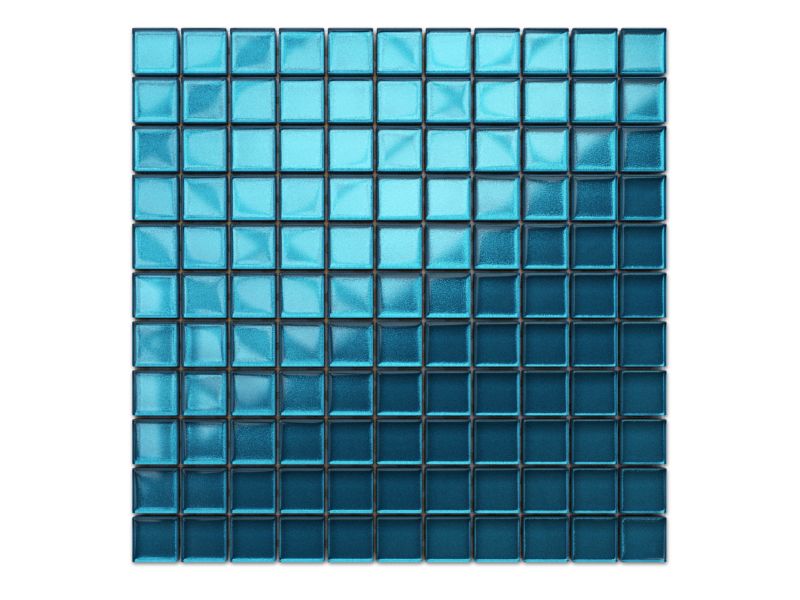 Mozaika szklana Ilcom niebieska azurro metalic 30x30 cm 1 szt.