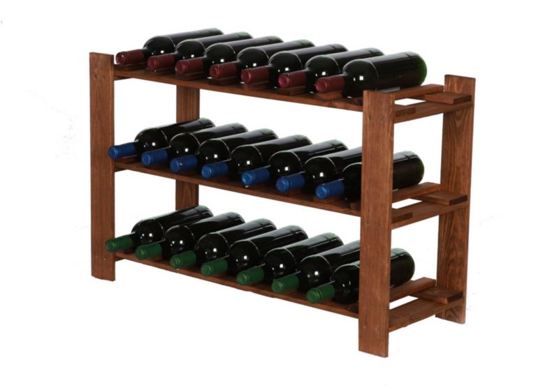 Stojak na wino drewniany MODO24 impregnacja brązowa 21 butelek 1 szt.