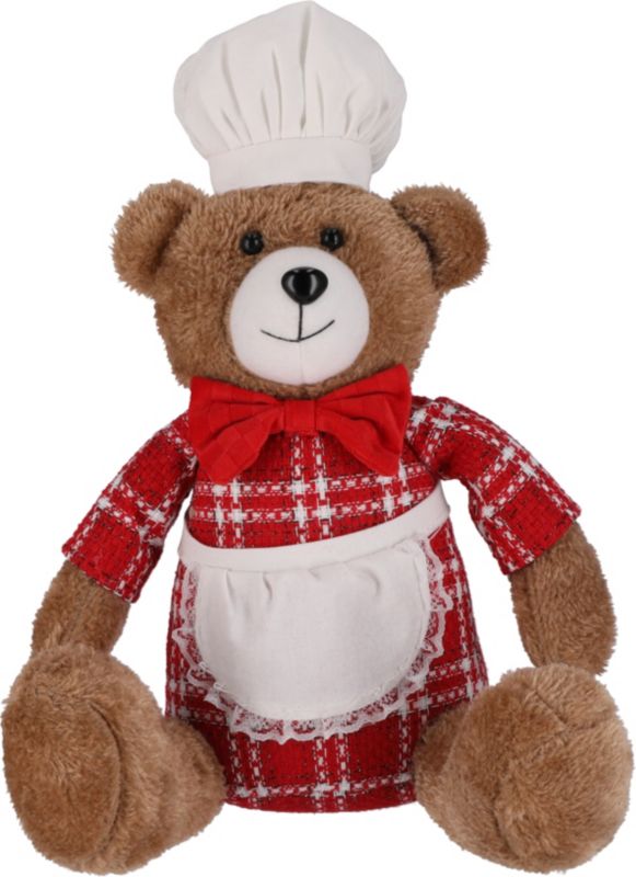 Miś z materiału Jumi 32 cm czerwony