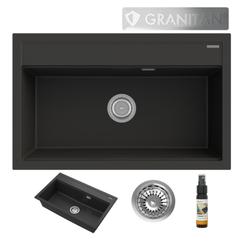 Zlewozmywak Granitowy ASTI Granitan Syfon 1kpl.
