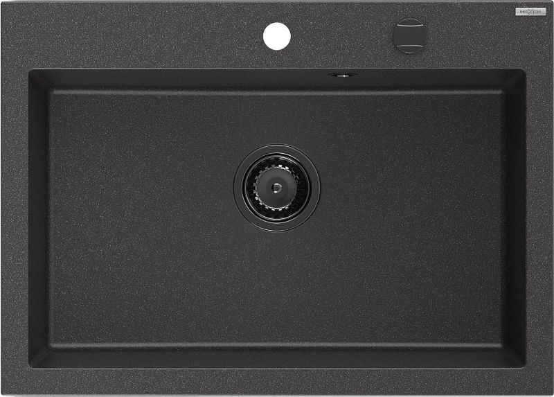 Zlewozmywak wpuszczany Mexen Elix czarny nakrapiany 700x500 mm - 6526701005-76-B