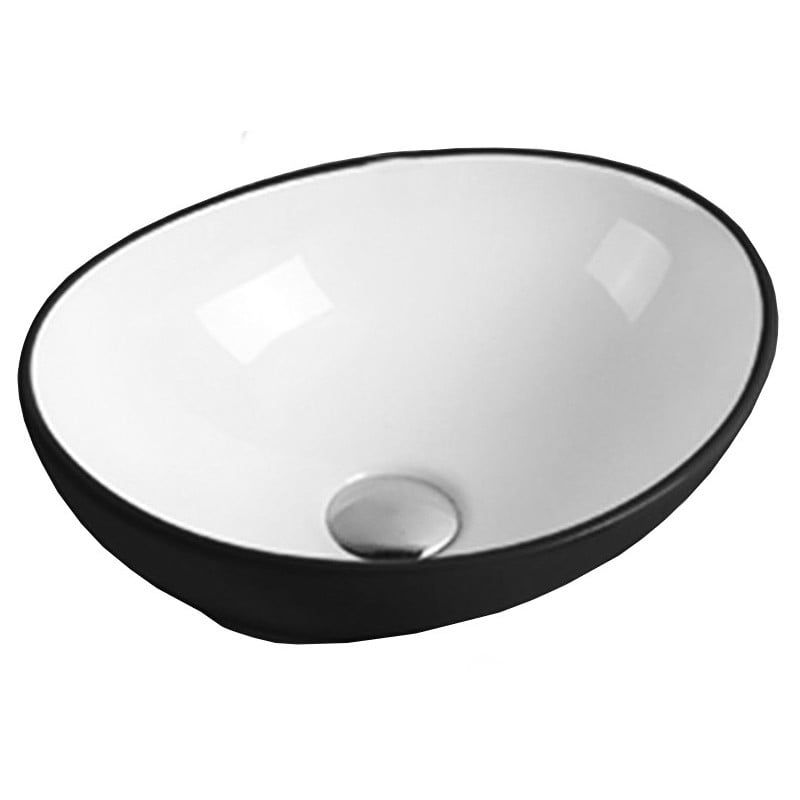 Umywalka nablatowa Mexen Elza biały/czarny 40,5x33 cm 21014075 1 szt.