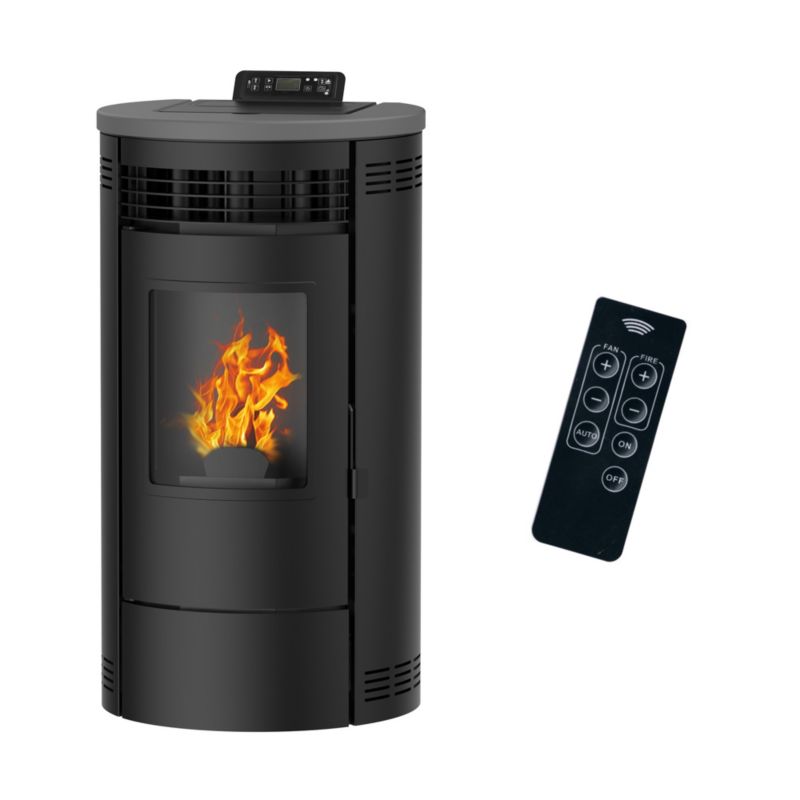 Piec na pelety Sannover Flavia 15 kW Czarny 1 szt.