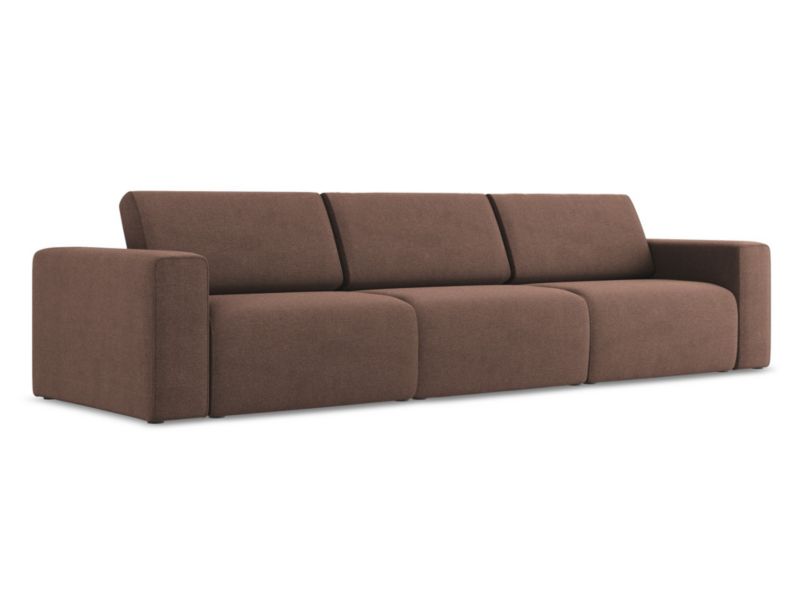 4-osobowa kanapa modułowa LaMiaSofa CASERTA z tkaniny strukturalnej 314x103 cm pudrowy róż 1 szt.