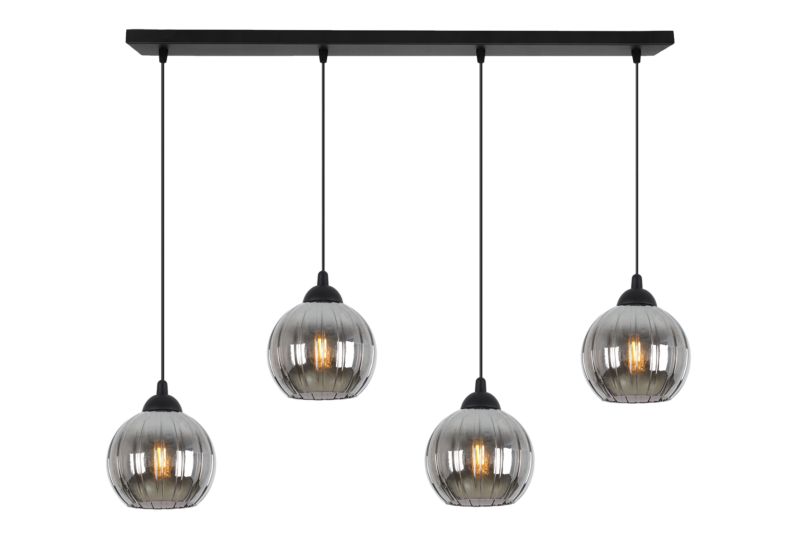 Lampa sufitowa wisząca Light Home LH Costa 4x E27 60W czarny/grafitowy 1szt.