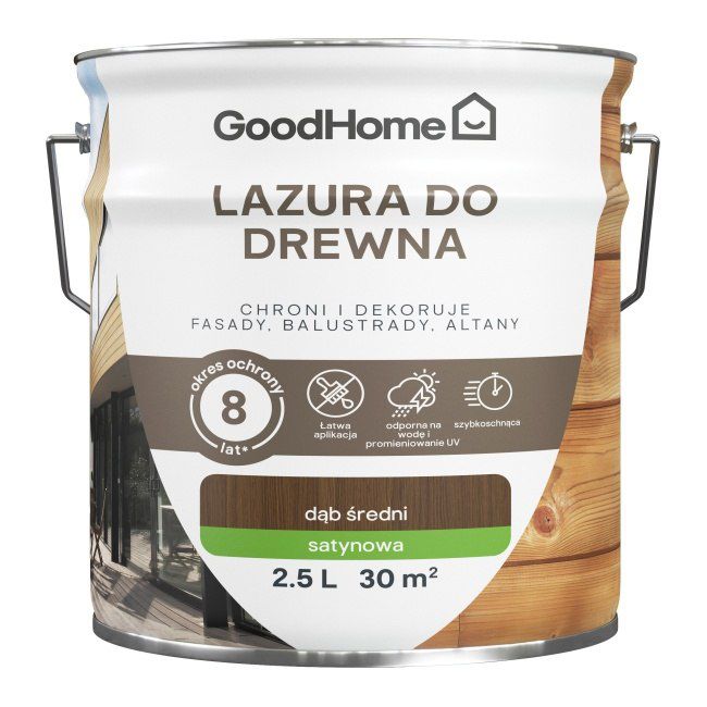 Lazura GoodHome 8 lat dąb ciemny 2,5 l