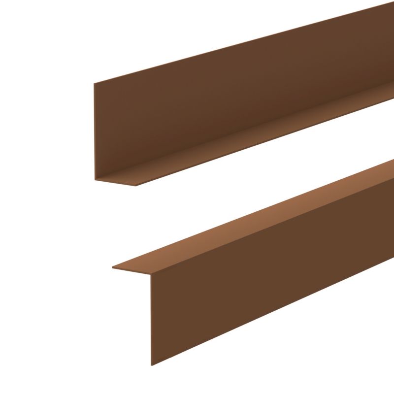 Minimalistyczna listwa przypodłogowa PVC 50x20 mm twarda, Loft, Modern, brąz, 200 cm