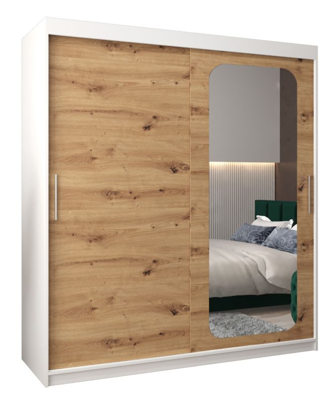 Szafa przesuwna Garderoba Abiks PROMO T2 180 biały/artisan 1 szt.