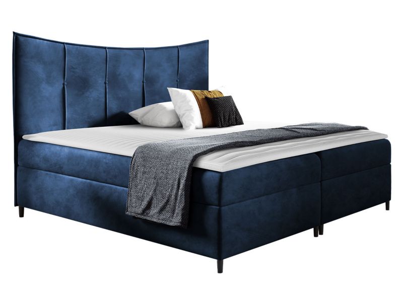 Łóżko kontynentalne MIRJAN 24 Bergamo 200x200 granatowy 1 szt.
