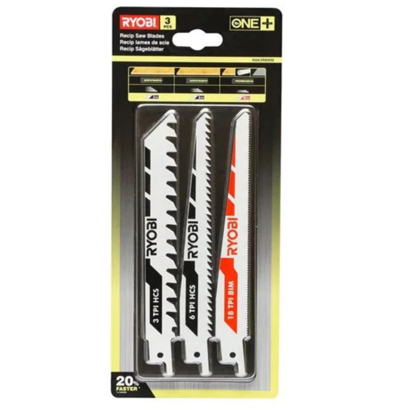 Zestaw Brzeszczotów Do Drewna i Metalu Do Szablastych Wyrzynarek RYOBI 3 Elementy 1szt.