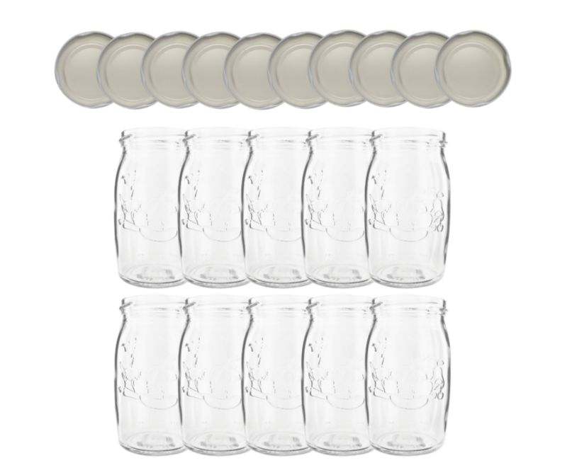 Słoiki MODO24 335ml dżemy konfitury kompot sok grzybki zakrętki 66mm PZH 10 kpl.