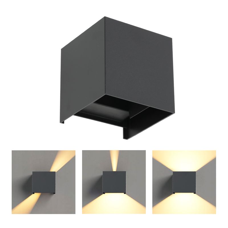 Kinkiet ogrodowy LED 2x3W Kobi 3000K IP54 czarny 1szt.