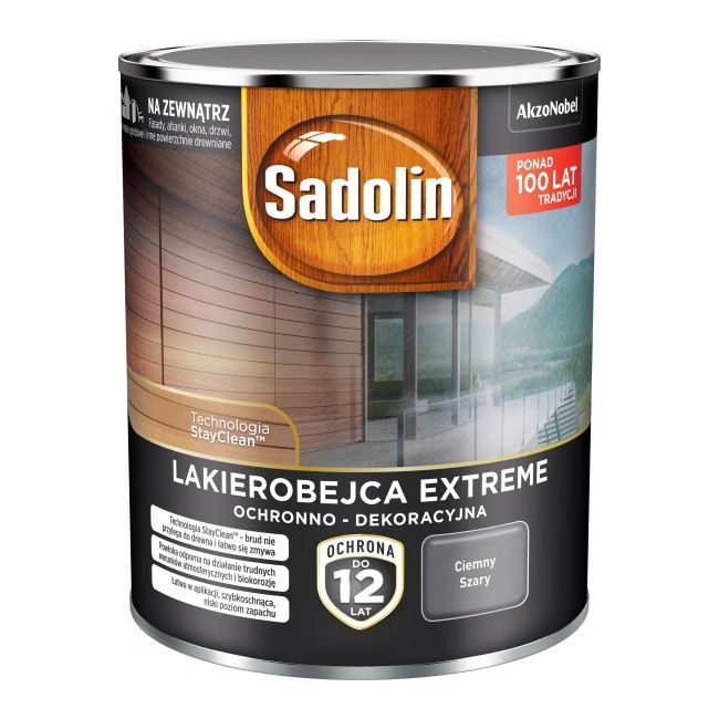 Lakierobejca Sadolin Extreme ciemny szary 0,7 l