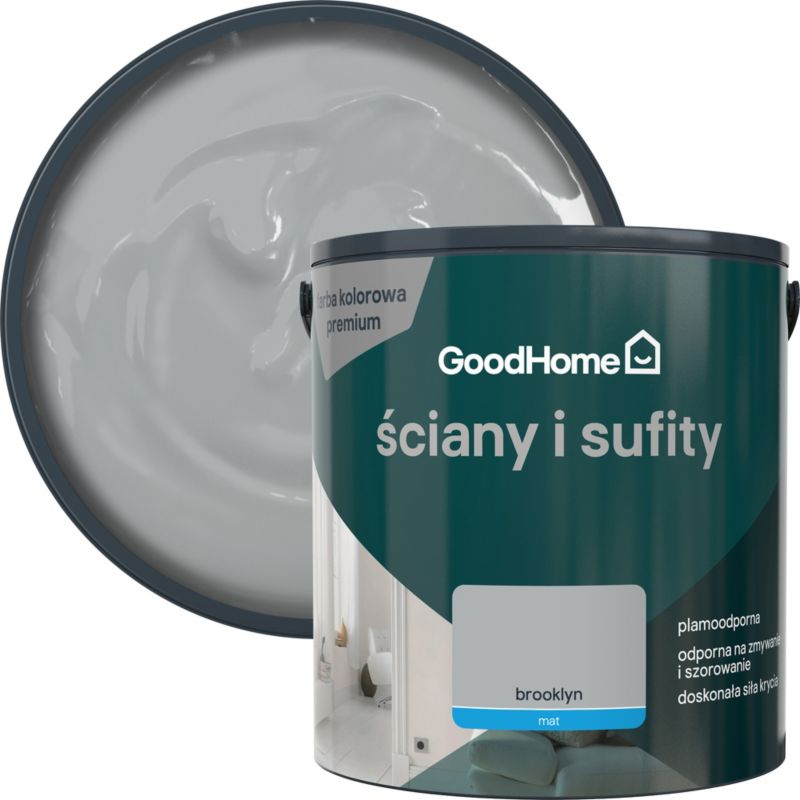 Farba plamoodporna GoodHome Premium Ściany i Sufity brooklyn 5 l