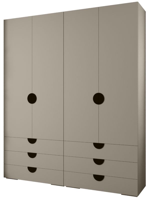 Garderoba wysoka do przedpokoju Abiks INOVA 4 Z16 kaszmir+czarny 1 szt.