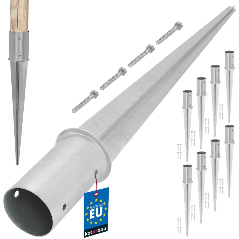Podstawa słupa KOTARBAU wbijana wspornik kotwa 80 mm 8 szt.