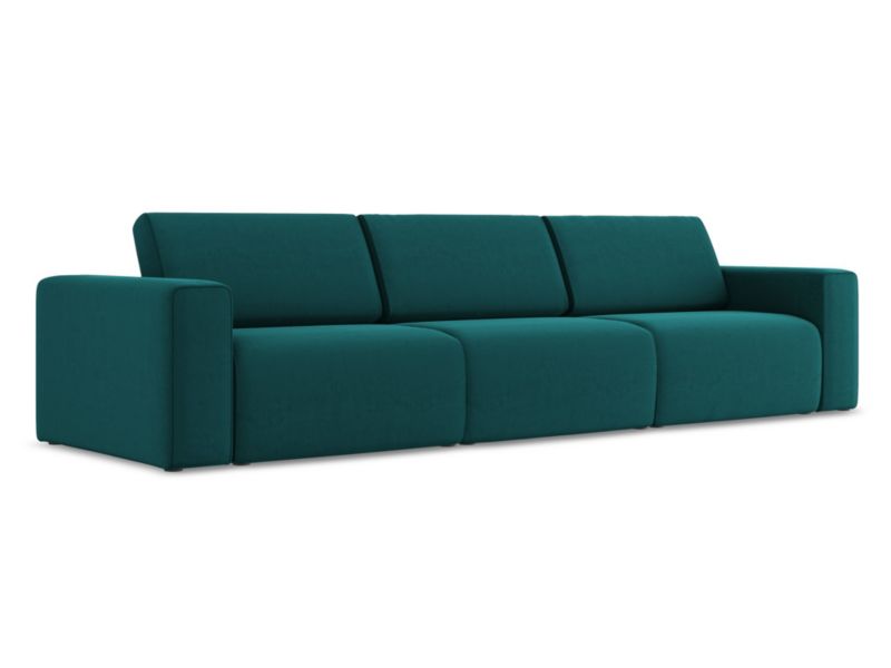 4-osobowa kanapa modułowa LaMiaSofa CASERTA z tkaniny welwetowej 314x103 cm morski 1 szt.