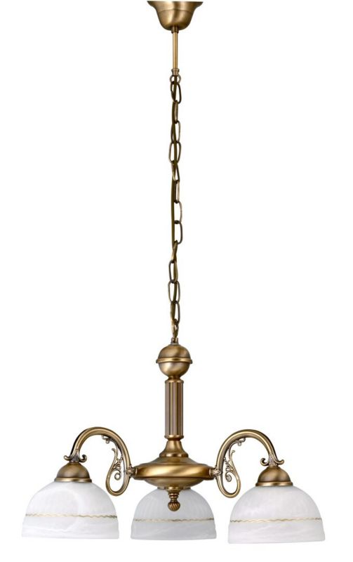 Żyrandol Rabalux Flossi brązowo-biały 3 x E27 x 20W IP20 wym: 90 x 54 x 54 cm - 1 szt.