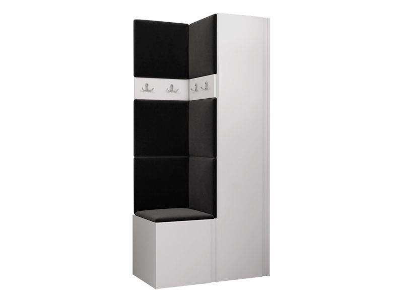 Garderoba MIRJAN 24 Orion XXIV biały + czarny 1 kpl.