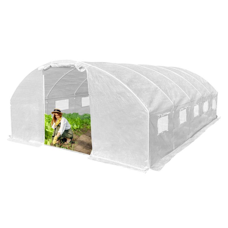 Tunel ogrodowy 4iQ Group 4x6m Biały Folia UV 25mm1szt.