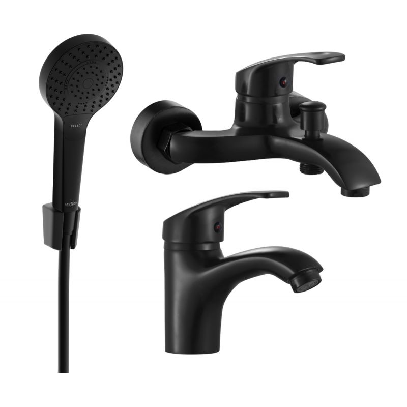 Zestaw wannowy Mexen Fabia czarny 1 szt.