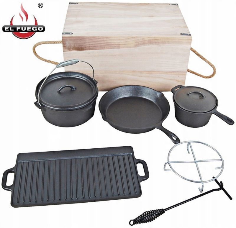 Zestaw naczyń żeliwnych EL FUEGO w skrzyni 1szt