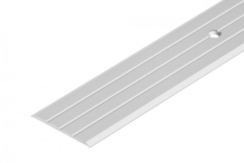 Profil progowy płaski szeroki Cezar Srebrny 2000x40x2,5mm aluminiowy 1 szt.