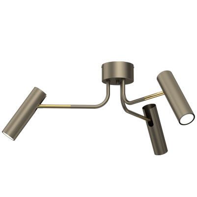 Lampa sufitowa wisząca Luminex Axion 2695 tytanowy złoto-złoty połysk minimalistyczna 3xGU10 x 8W 1 szt.