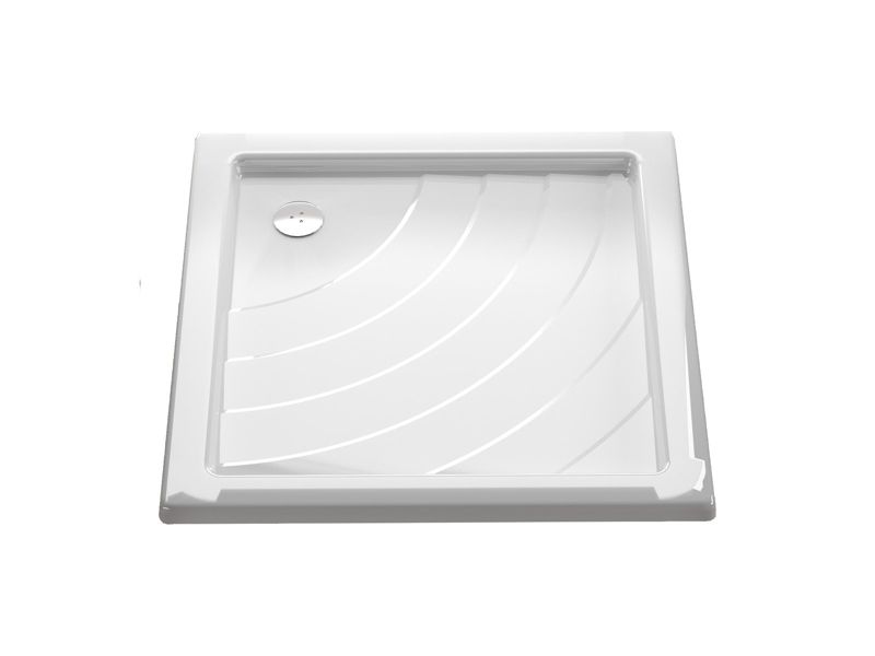 Kwadratowy samonośny brodzik prysznicowy akrylowy Ravak Angela 80x80 LA biały 1szt
