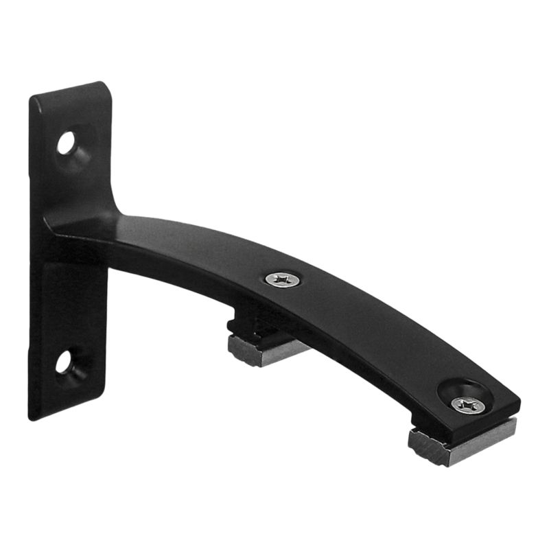 Wspornik ścienny podwójny GoodHome Trikala 12 cm czarny