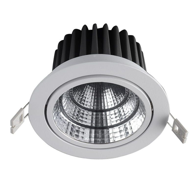 Oprawa sufitowa wpuszczana Italux West biała LED 15W 3000K 1320lm IP20 wym: 13,6 x 8,2 x 8,2 cm okrągła - 1 szt.