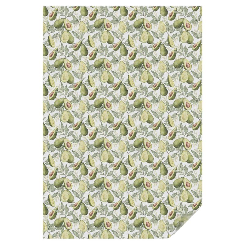 Folia Witrażowa Tulup 100x146 cm Samoprzylepna na Okno Delikatny awokadowy wzór 1 rol.