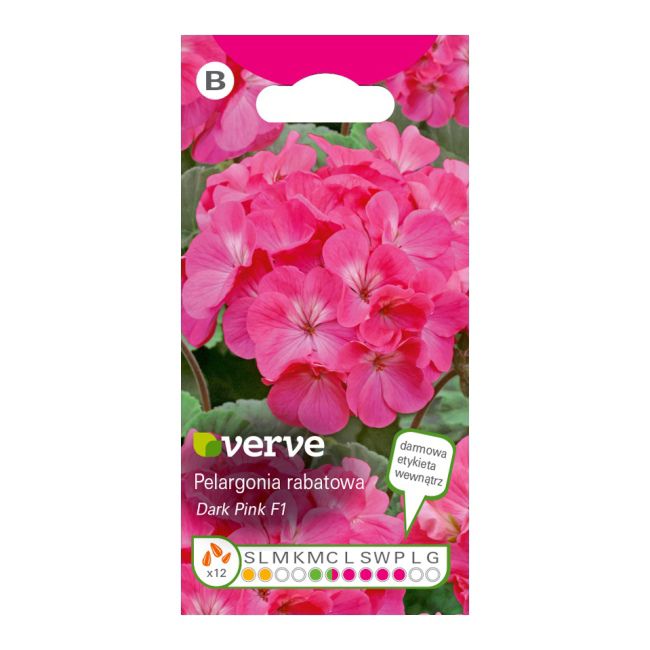 Nasiona pelargonia rabatowa F1 Verve różowa
