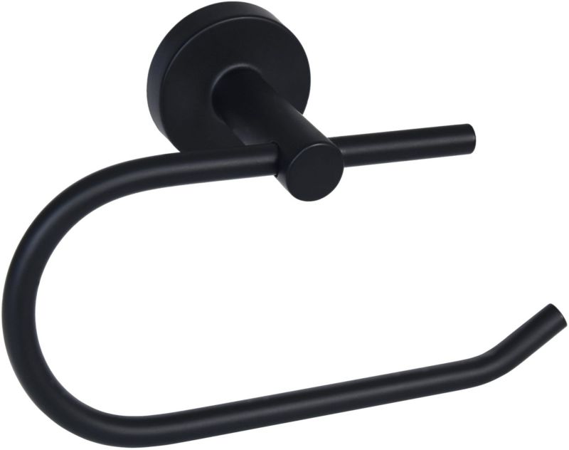 Uchwyt na papier toaletowy Bisk For You czarny montaż ścienny ZnAL/stal 1 szt.