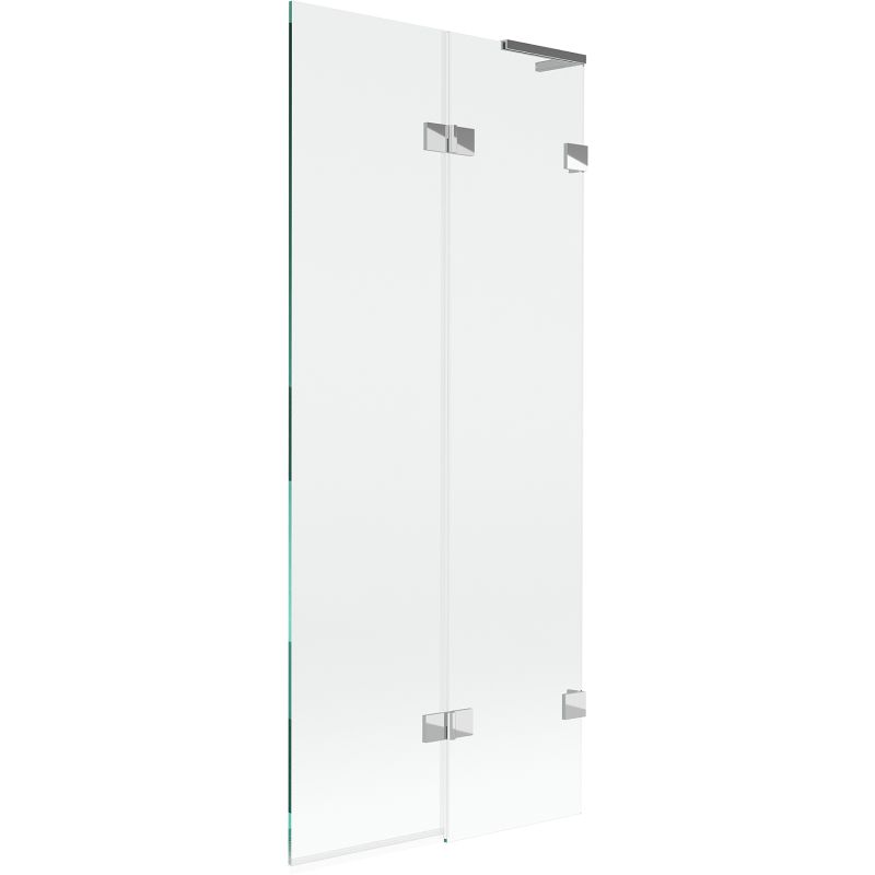 Parawan nawannowy dwuskrzydłowy Mexen Lunar L chrom transparentny 80x150 cm 1 szt